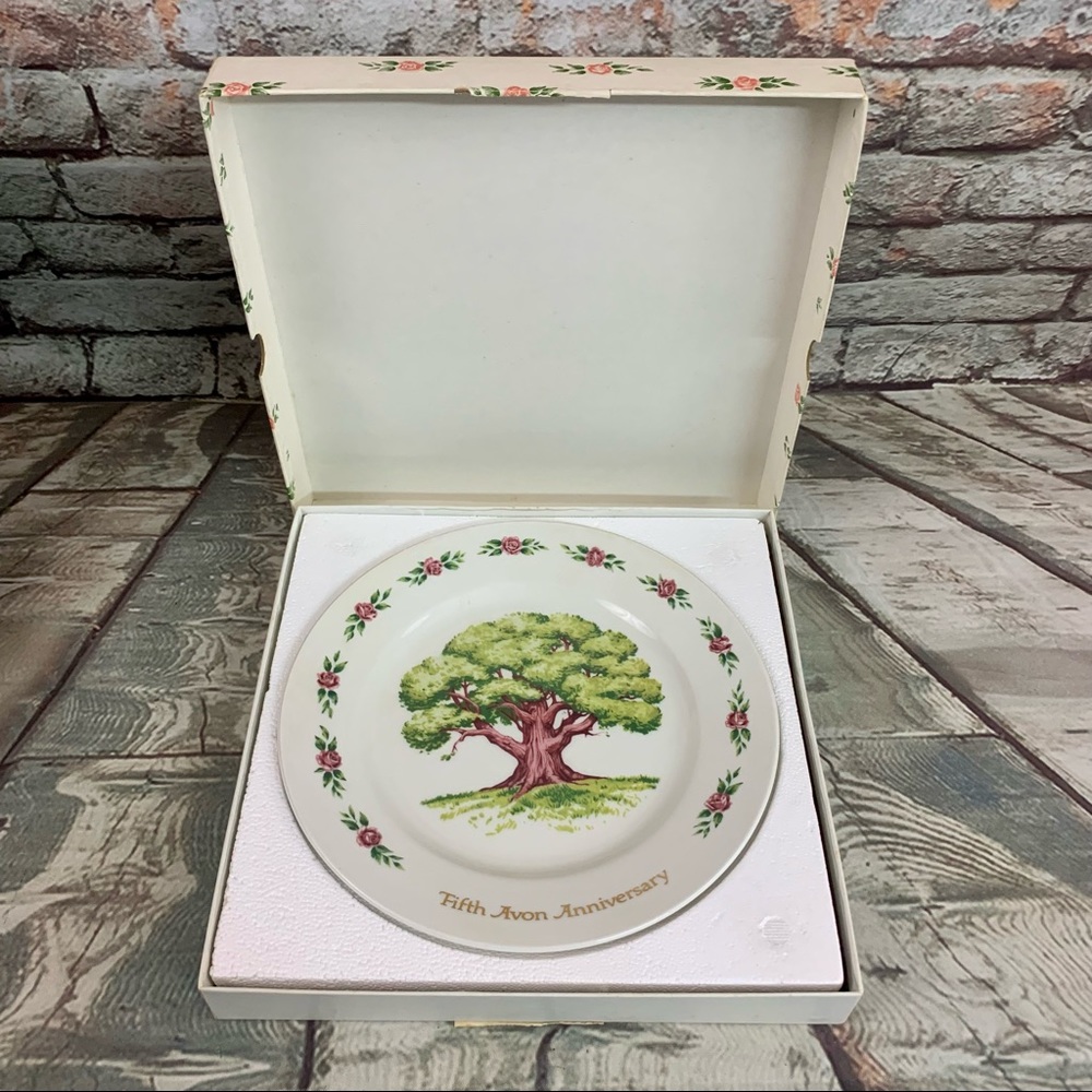 Avon Fifth Anniversary Recognition Plate with Original Box